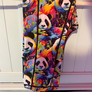 Colorful Panda Print Leggings